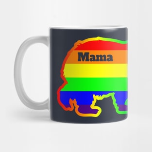 Womens Lesbian Gay Mama Bear LGBT Rainbow Pride Mug